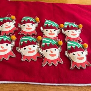 Festive Elf Face Christmas ornaments